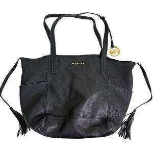 Michael Kors Ashbury Black Pebbled Leather Tote Bag Minimalist